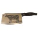 Meat cleaver stainless steel 9x30cm (engraved)