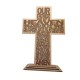 Wood cross the LORD&#039;s prayer - transparent