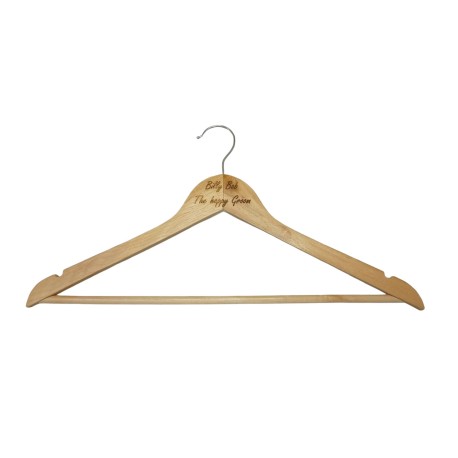 Wedding clothes hanger engarved