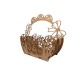Easter bunny basket with bow on handle