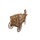 Easter bunny pushing cart
