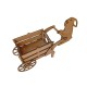 Easter bunny pushing cart