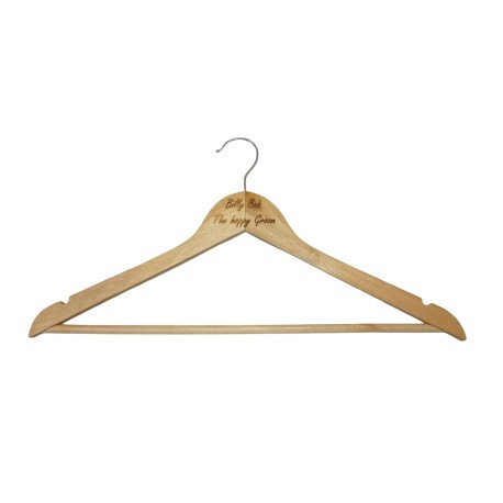 Wedding clothes hanger engarved