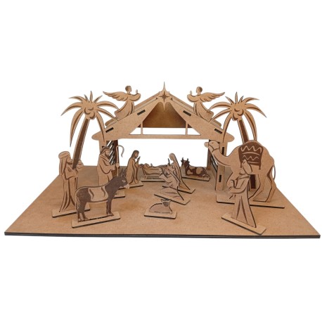 Christmas nativity scene display large
