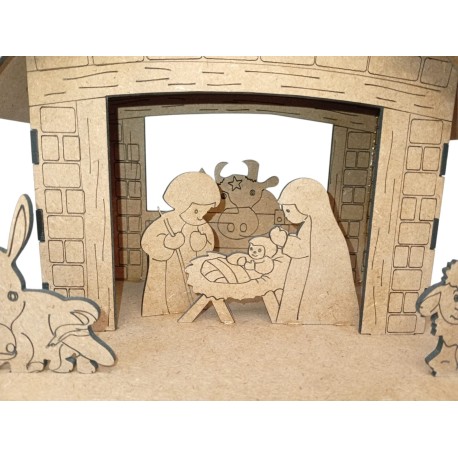 Christmas nativity scene display small