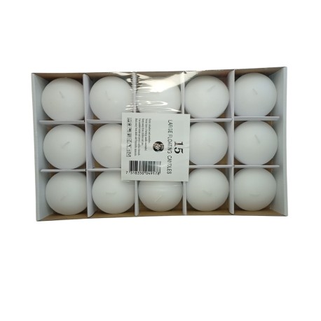 Floating candles plain 7x4cm 15pack